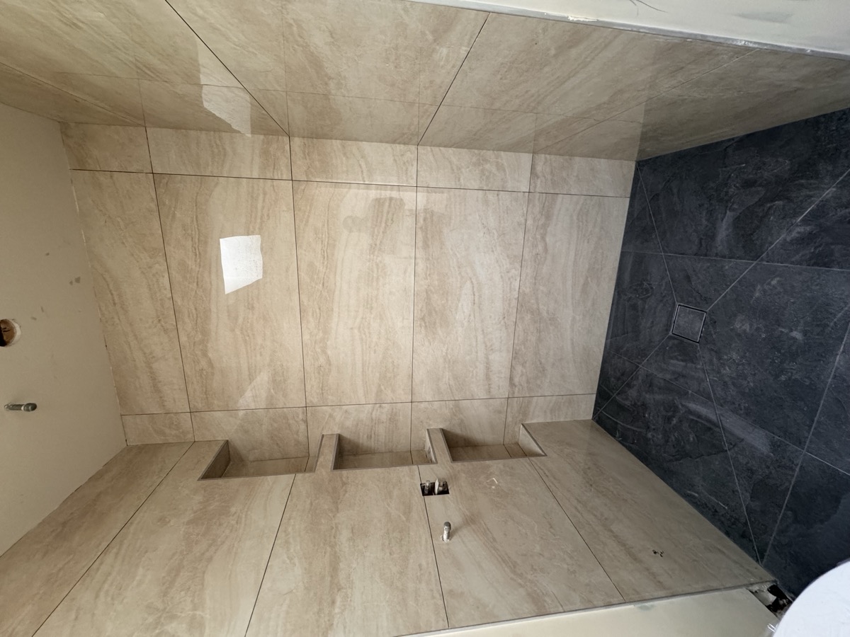 Finished tile shower remodel by Escondido Home Remodeling